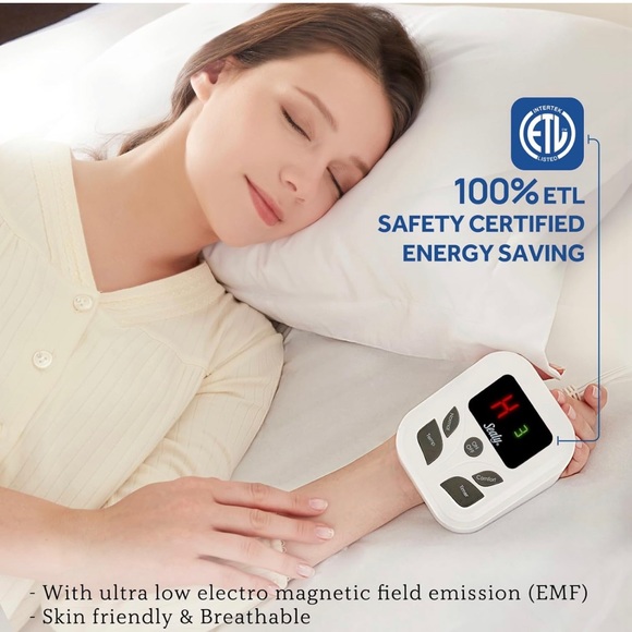 Sealy Heated Mattress Pad Queen Size Dual Control Heating Electric Mattress Pad - Picture 7 of 11